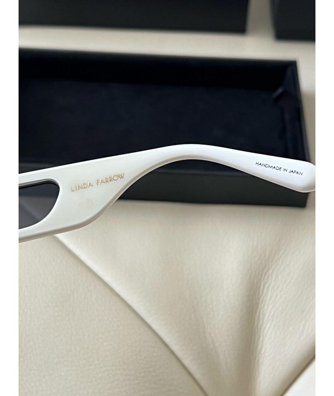 LINDA FARROW Белые солнцезащитные очки, фото 5