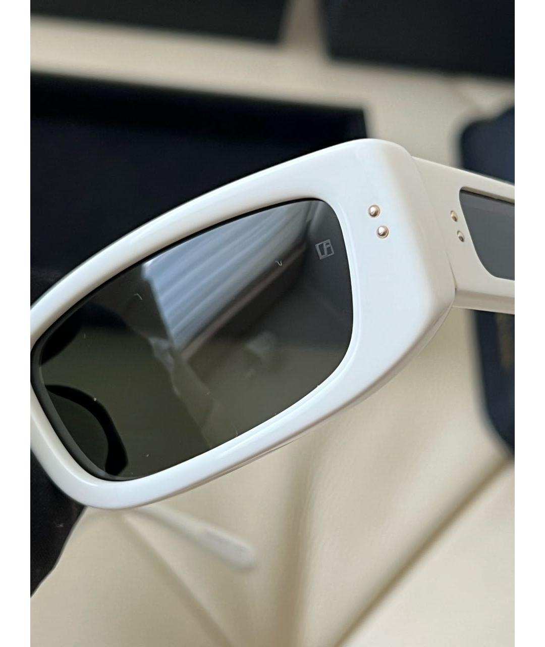 LINDA FARROW Белые солнцезащитные очки, фото 6
