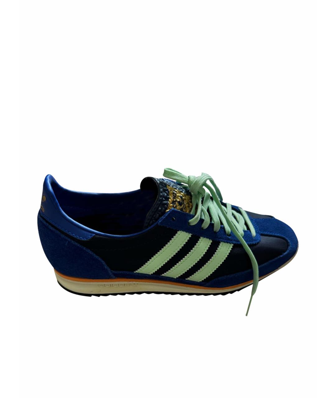 ADIDAS Синие замшевые кроссовки, фото 1