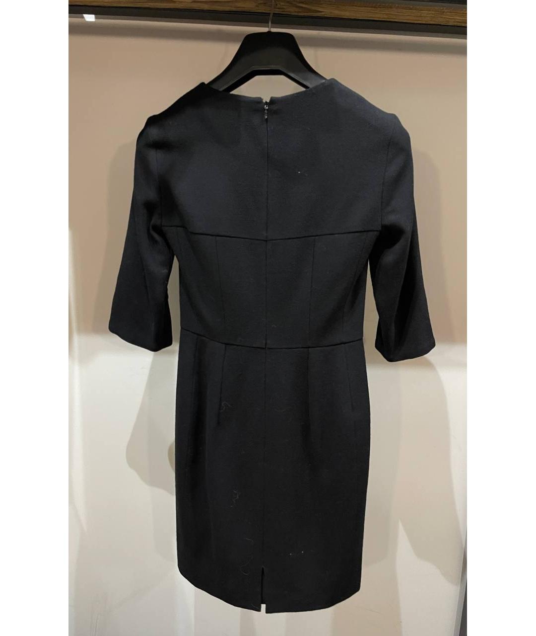 SAINT LAURENT Черное шерстяное повседневное платье, фото 3