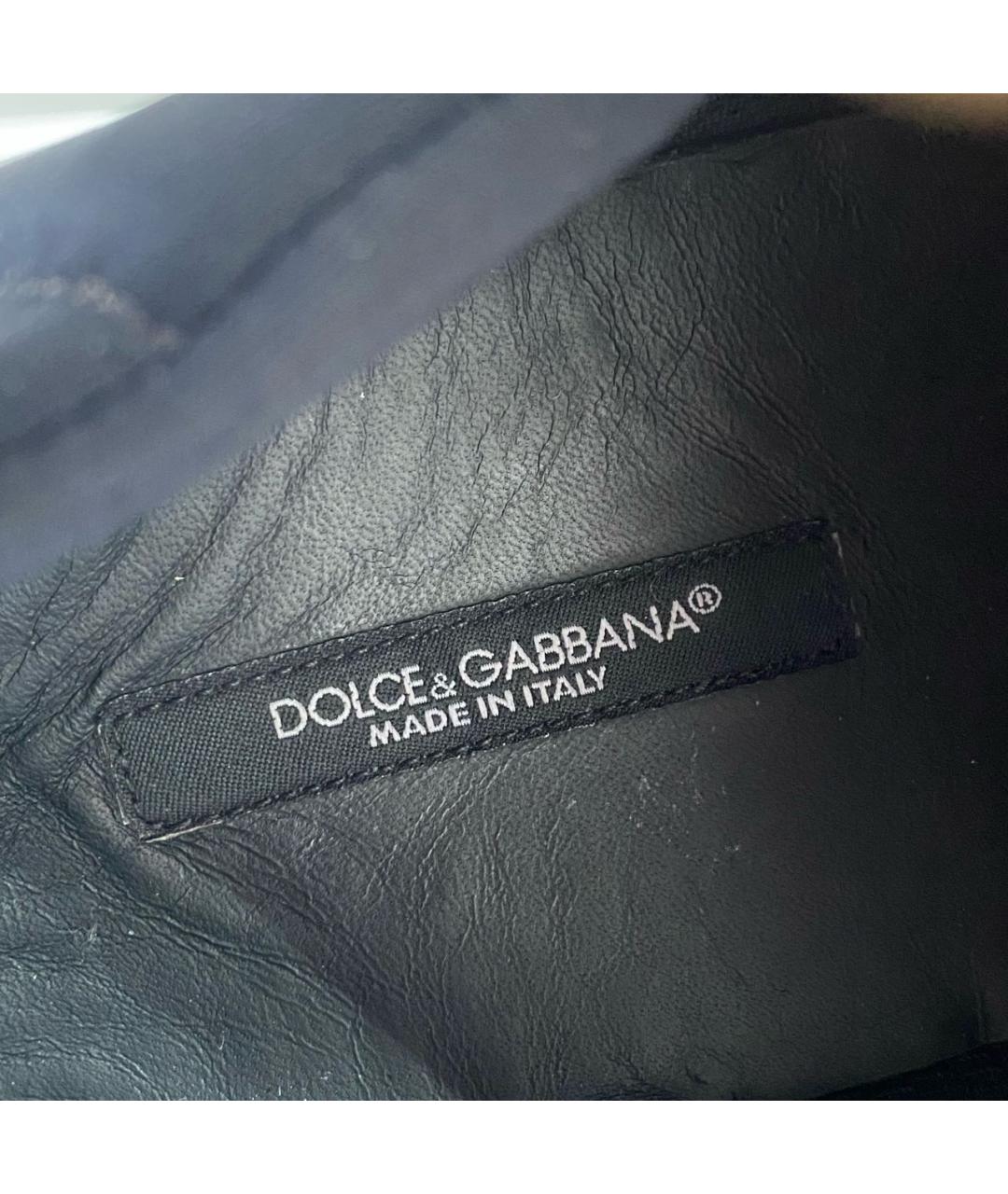 DOLCE&GABBANA Черные текстильные низкие кроссовки / кеды, фото 7