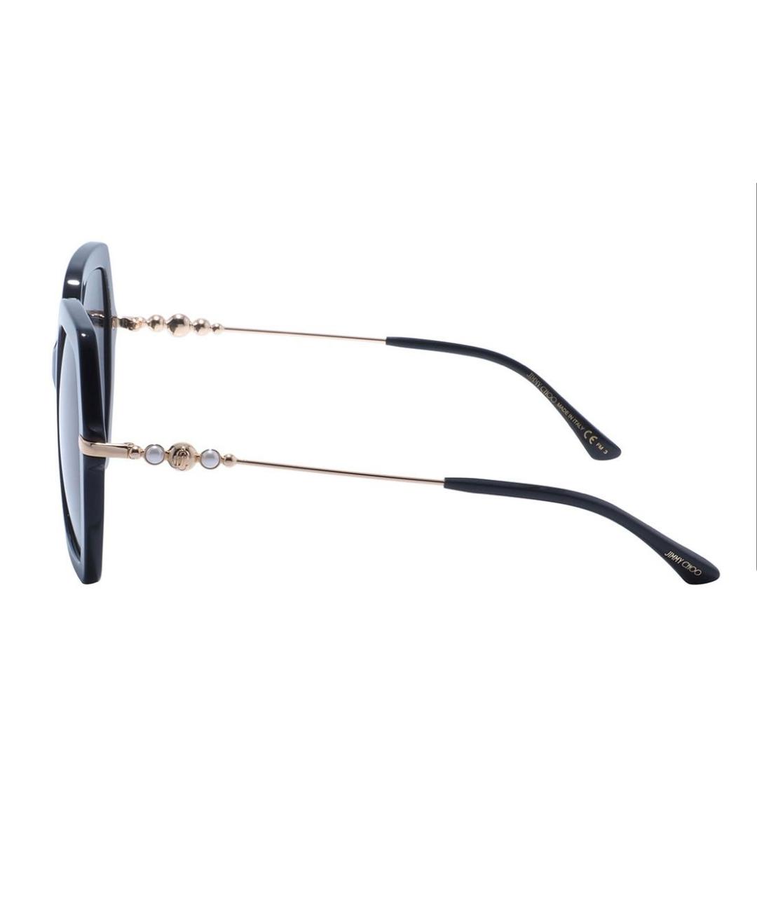 JIMMY CHOO Антрацитовые пластиковые солнцезащитные очки, фото 3