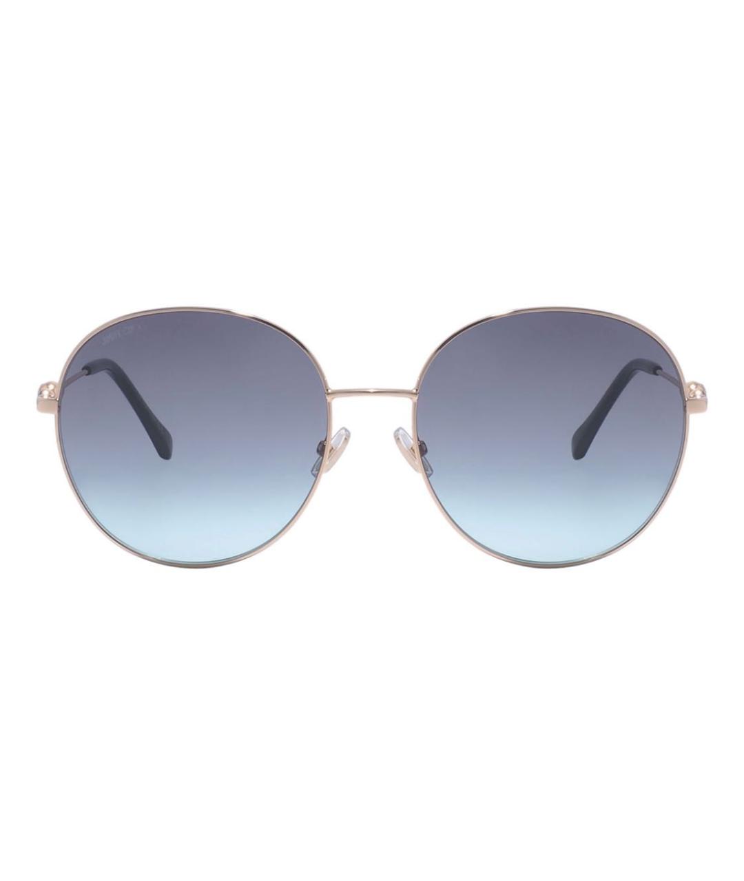 JIMMY CHOO Синие металлические солнцезащитные очки, фото 2