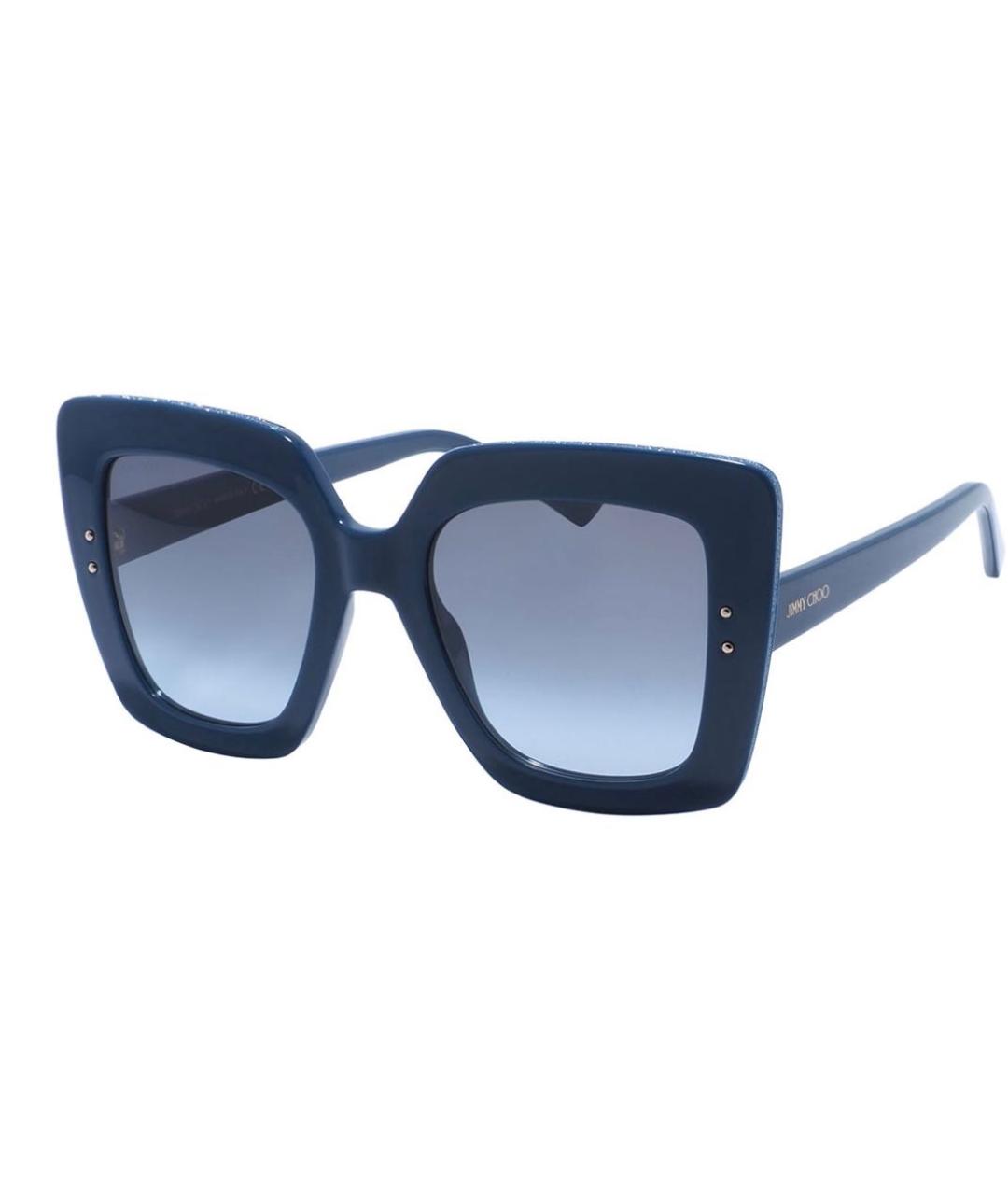 JIMMY CHOO Темно-синие пластиковые солнцезащитные очки, фото 1