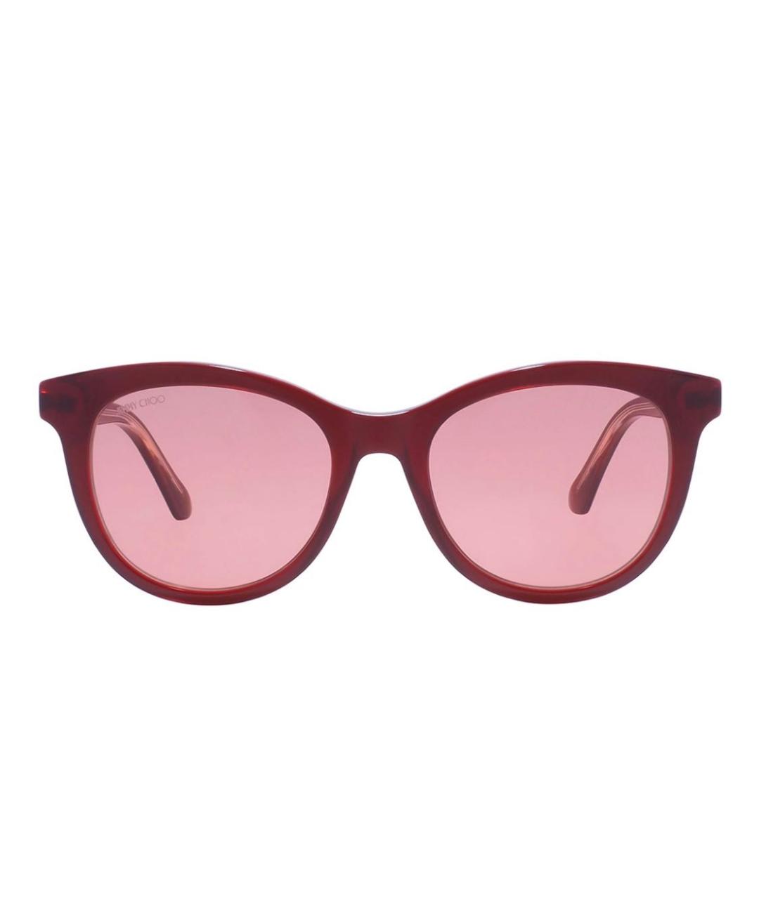 JIMMY CHOO Бордовые пластиковые солнцезащитные очки, фото 2