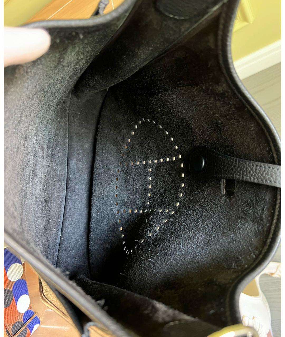 HERMES PRE-OWNED Черная кожаная сумка через плечо, фото 6