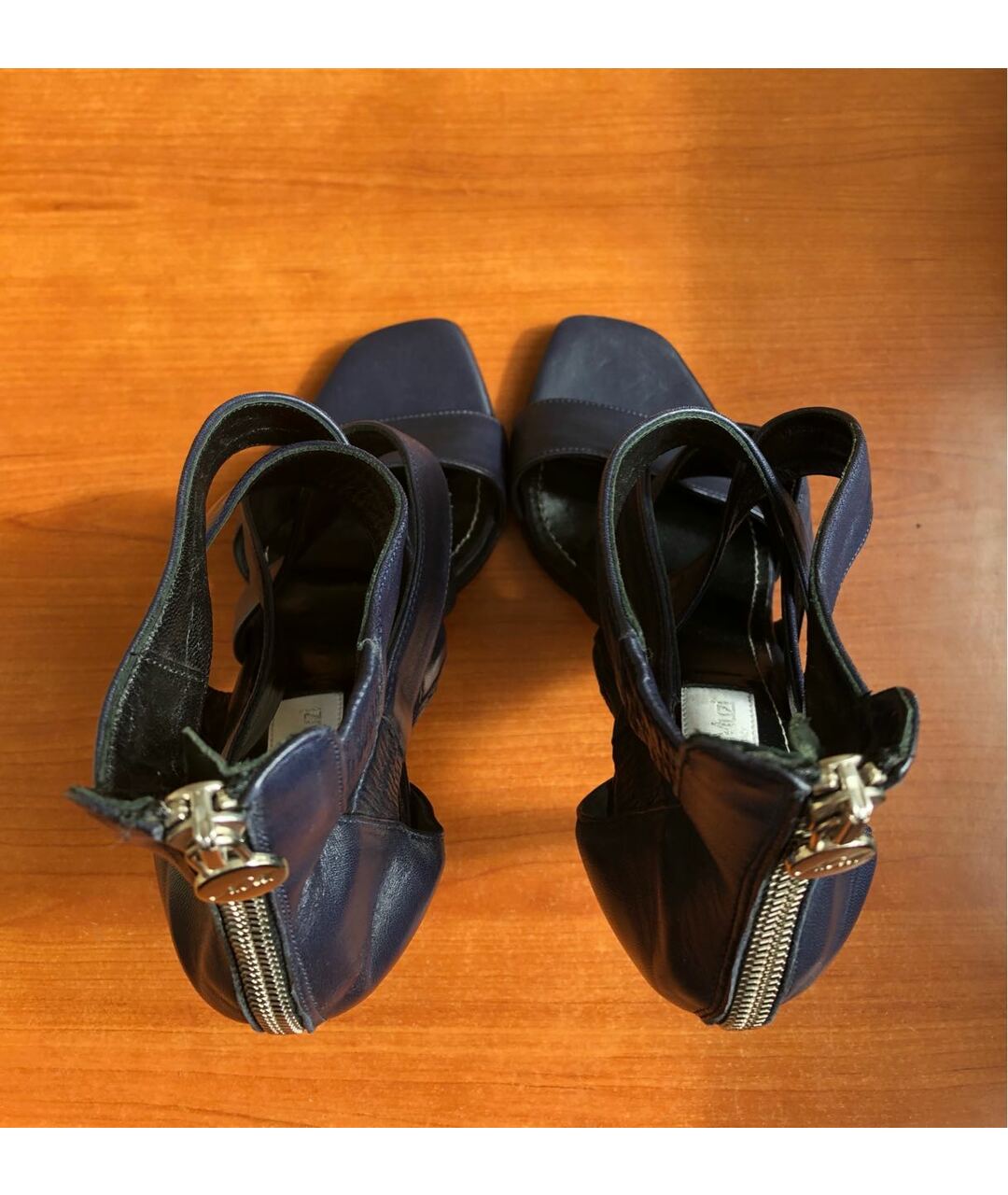 NANDO MUZI Темно-синие кожаные туфли, фото 3