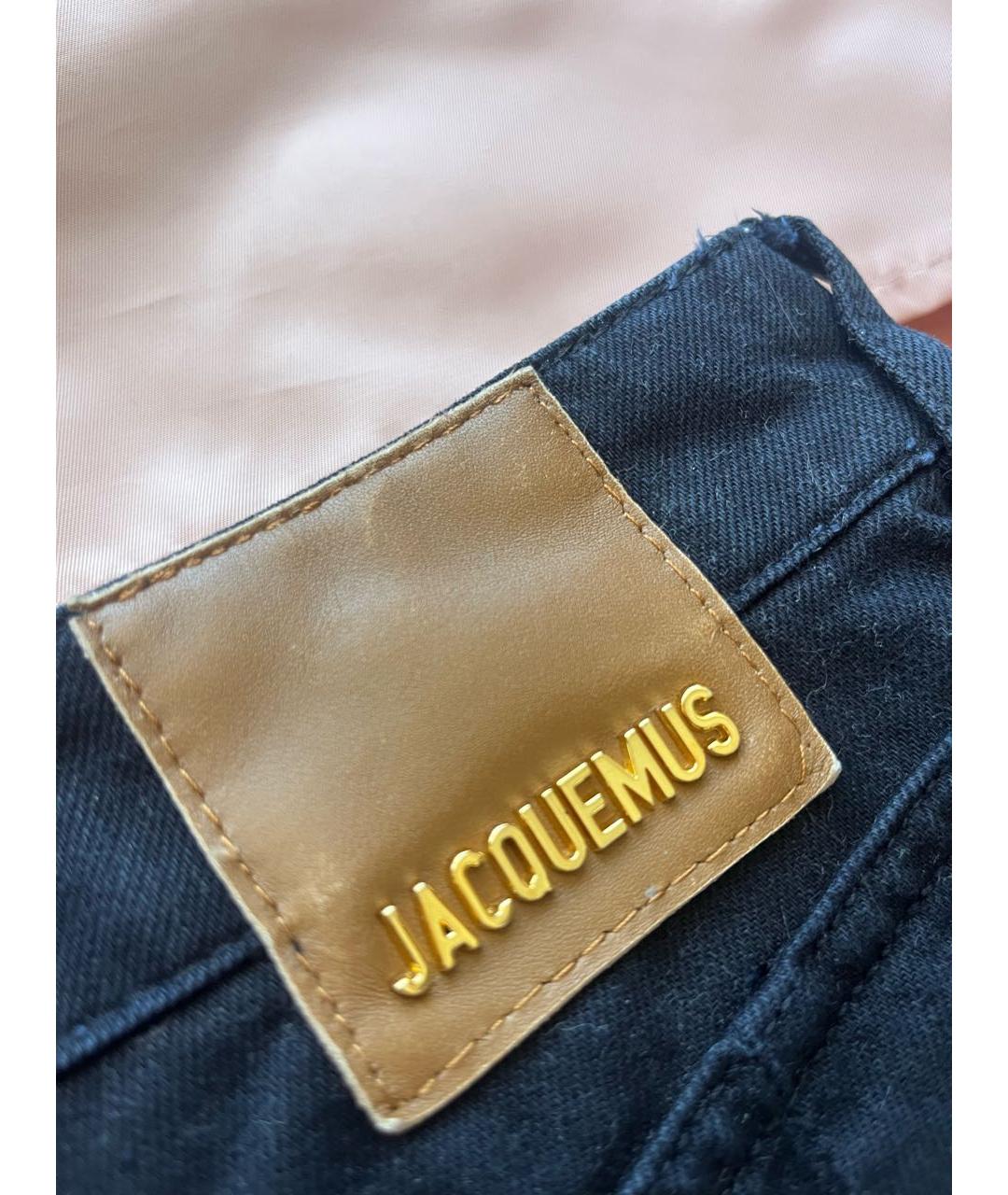 JACQUEMUS Черные хлопковые прямые джинсы, фото 2