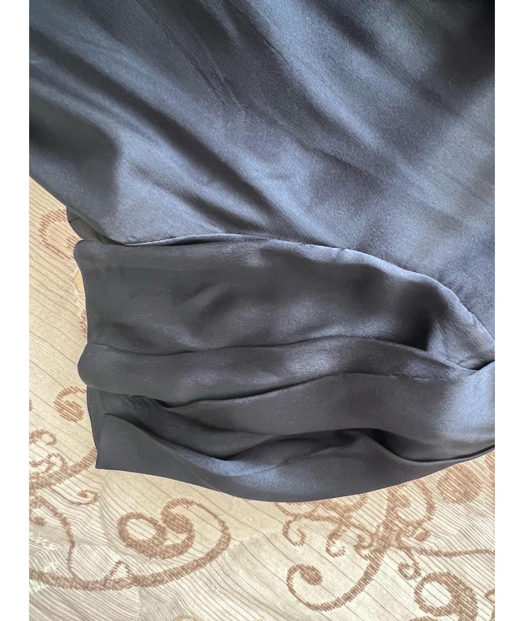 PRADA Черная шелковая блузы, фото 6