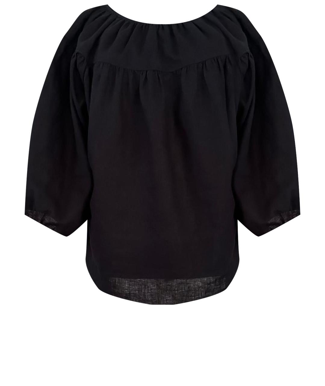 CHLOE Черная льняная блузы, фото 1