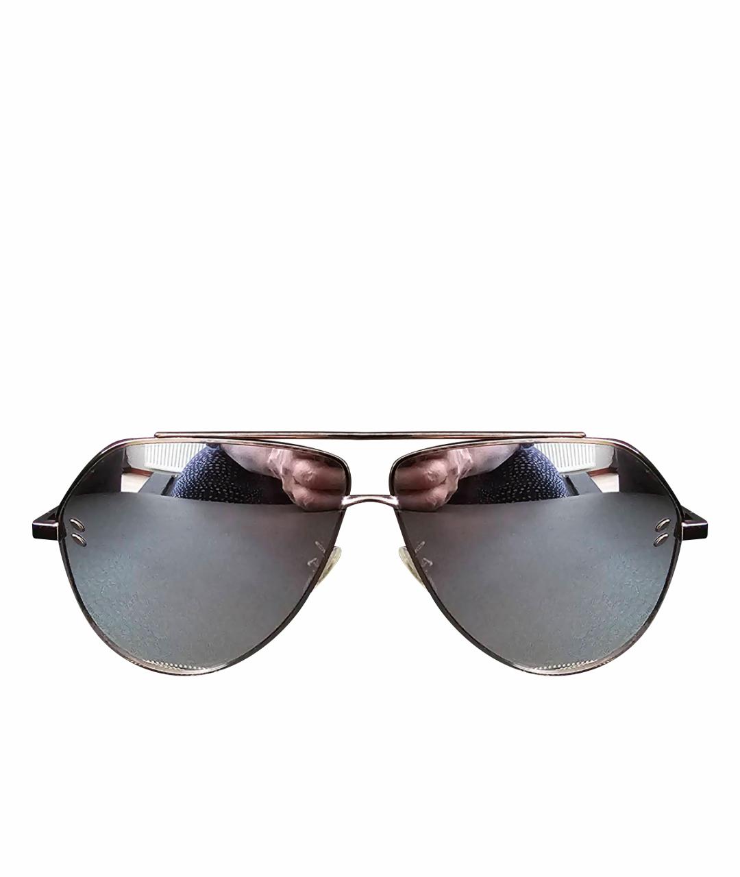 STELLA MCCARTNEY Коричневые металлические солнцезащитные очки, фото 1