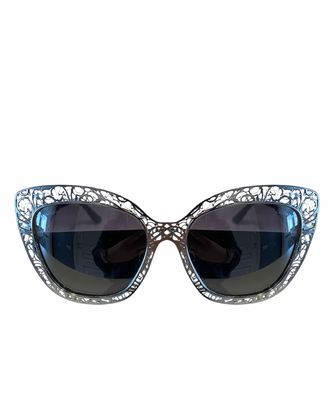 DOLCE&GABBANA Антрацитовые металлические солнцезащитные очки, фото 1