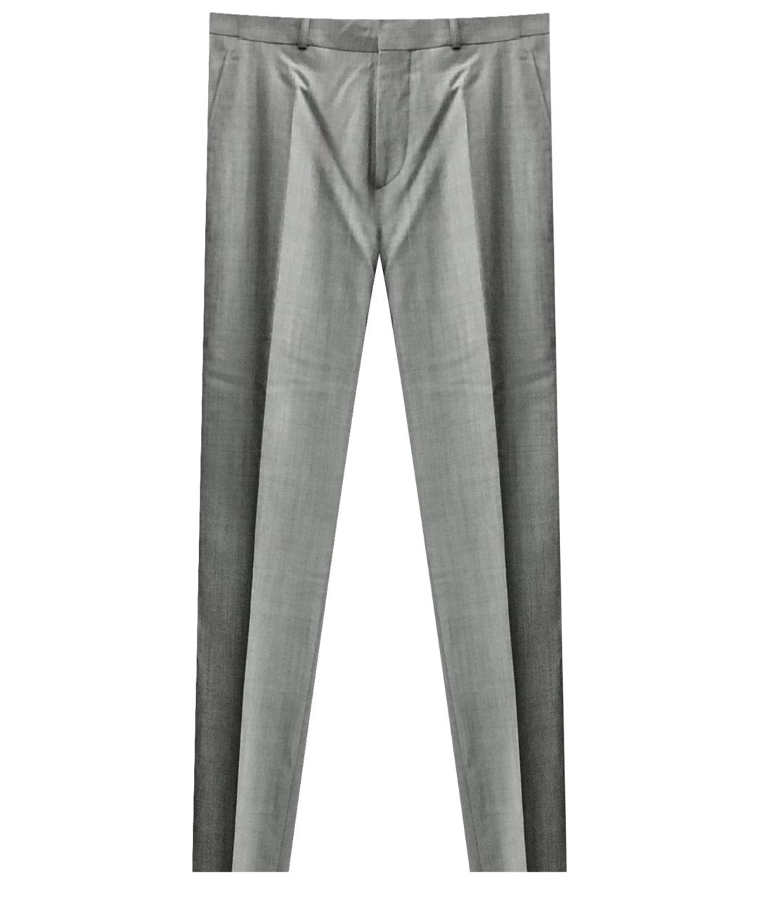 CHRISTIAN LACROIX Серые шерстяные классические брюки, фото 1