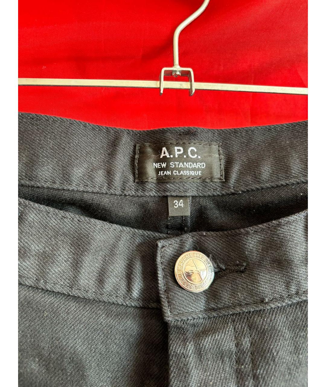 A.P.C. Черные хлопковые джинсы скинни, фото 2