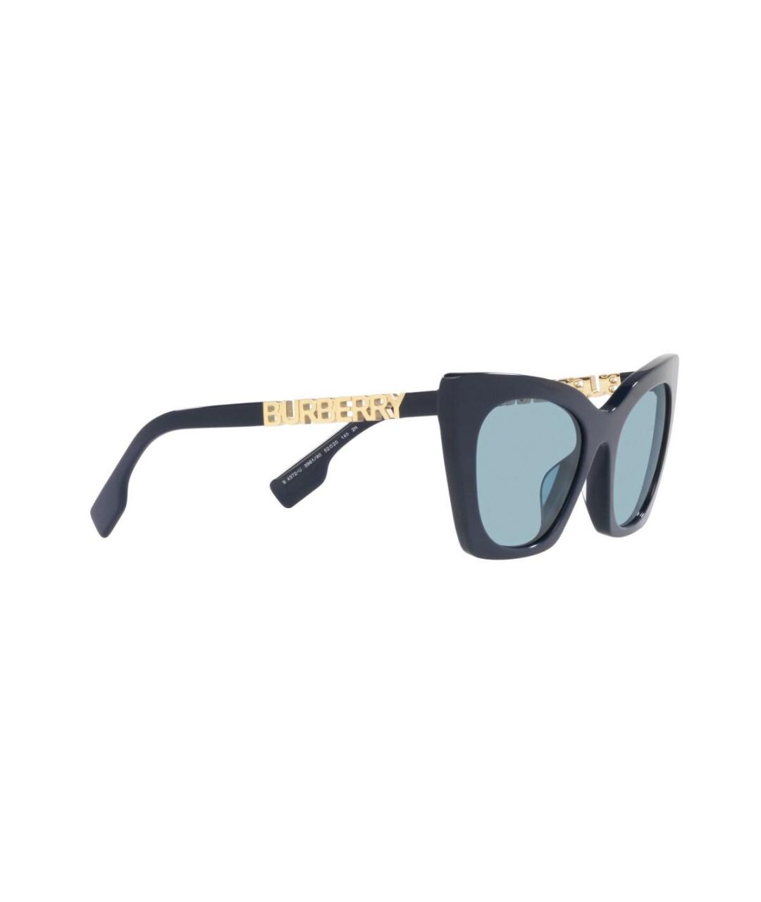 BURBERRY Темно-синие пластиковые солнцезащитные очки, фото 2