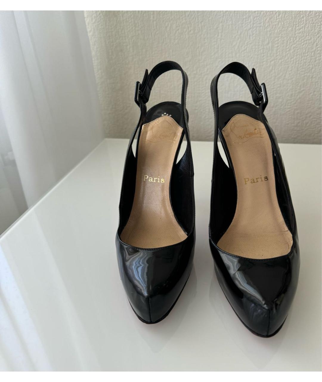 CHRISTIAN LOUBOUTIN Черные туфли из лакированной кожи, фото 3