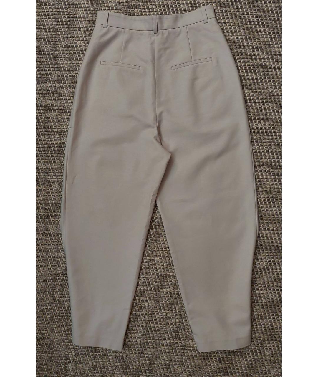 12 STOREEZ Бежевые хлопковые прямые брюки, фото 2