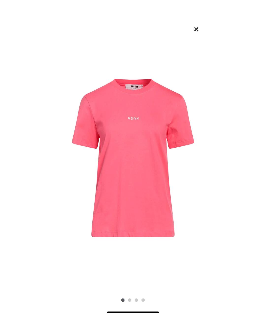 MSGM Розовая хлопковая футболка, фото 5