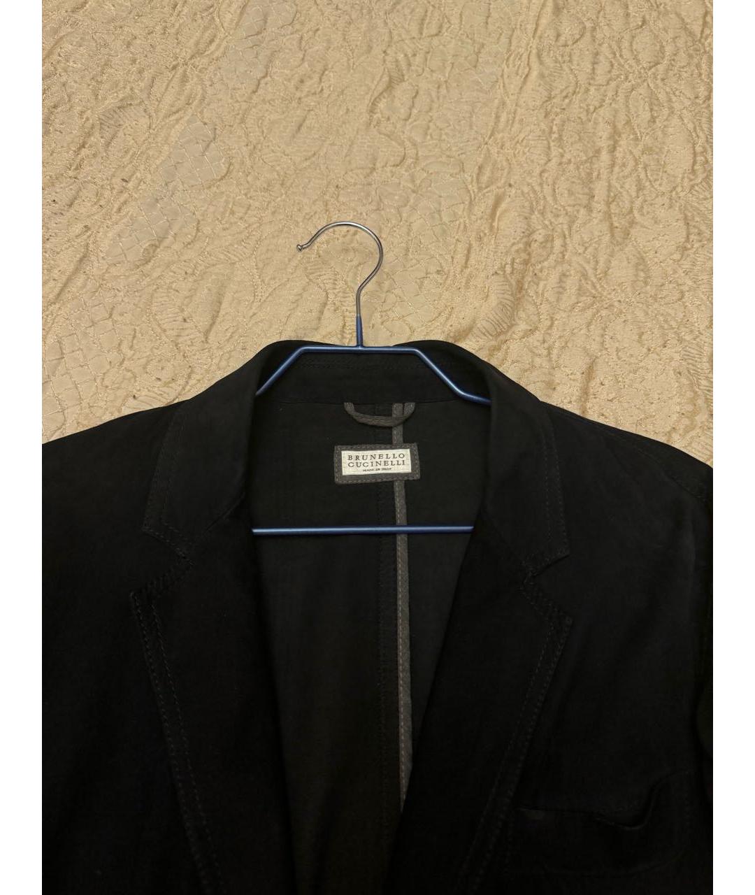 BRUNELLO CUCINELLI Темно-синий замшевый пиджак, фото 2