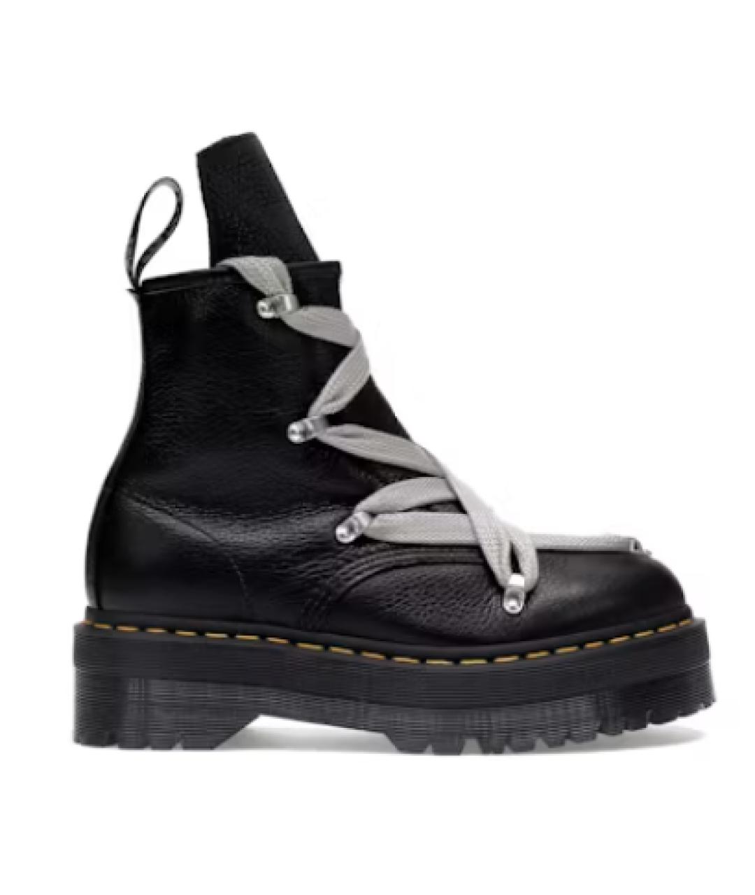 DR. MARTENS Черные кожаные высокие ботинки, фото 1