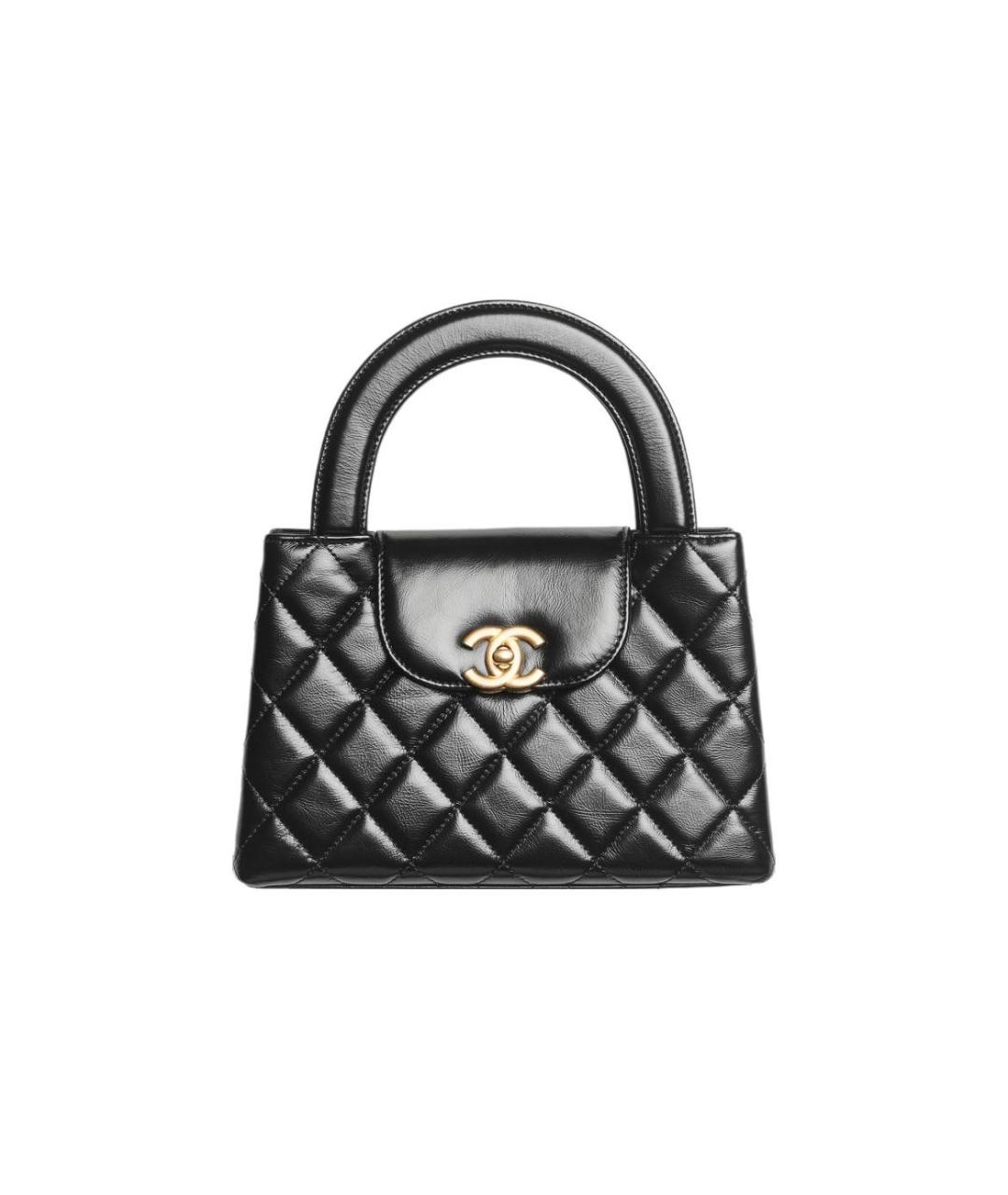 CHANEL PRE-OWNED Черная кожаная сумка через плечо, фото 1