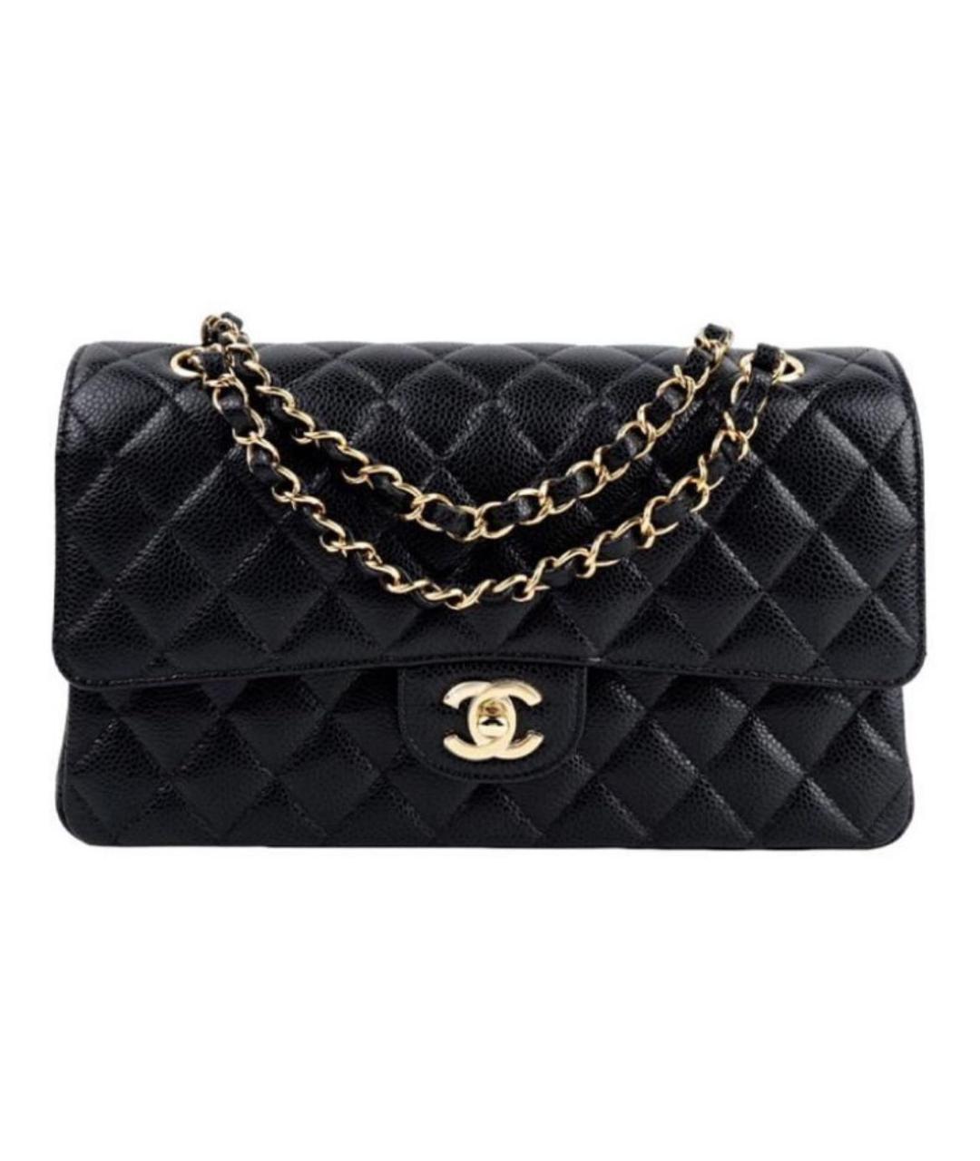 CHANEL PRE-OWNED Черная кожаная сумка через плечо, фото 1