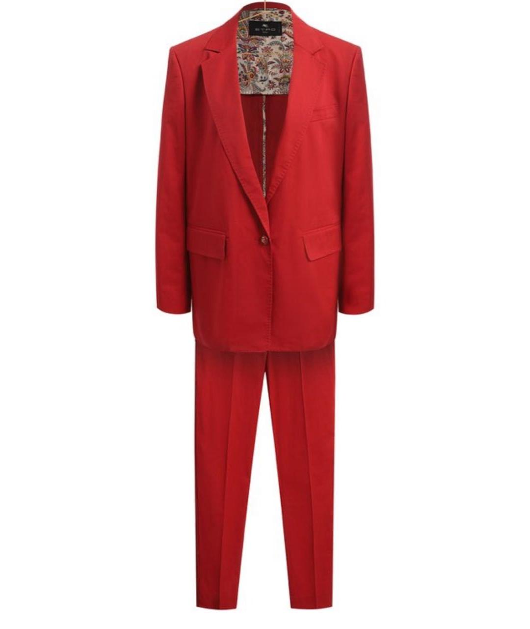 ETRO Красный хлопковый костюм с брюками, фото 5