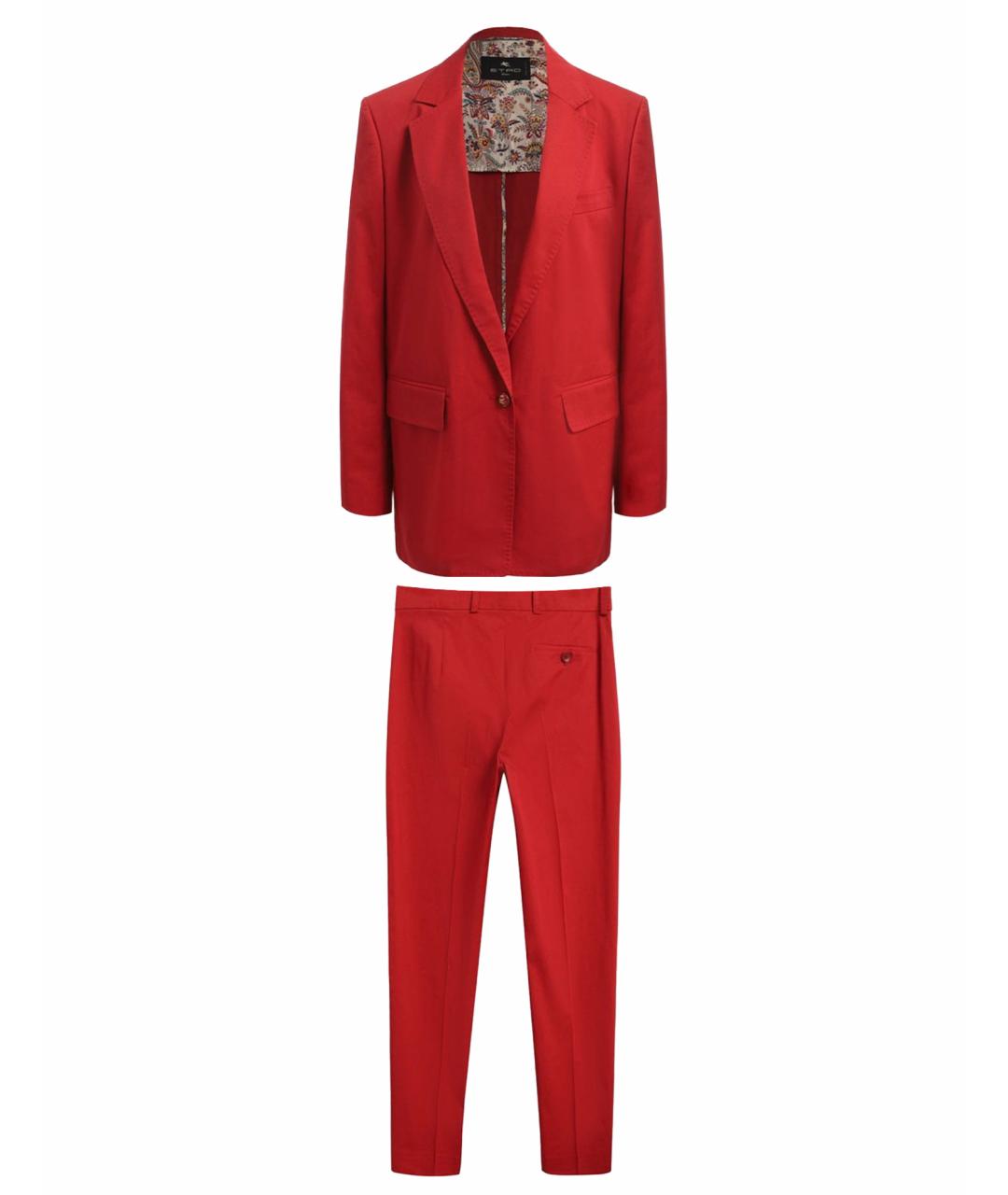 ETRO Красный хлопковый костюм с брюками, фото 1