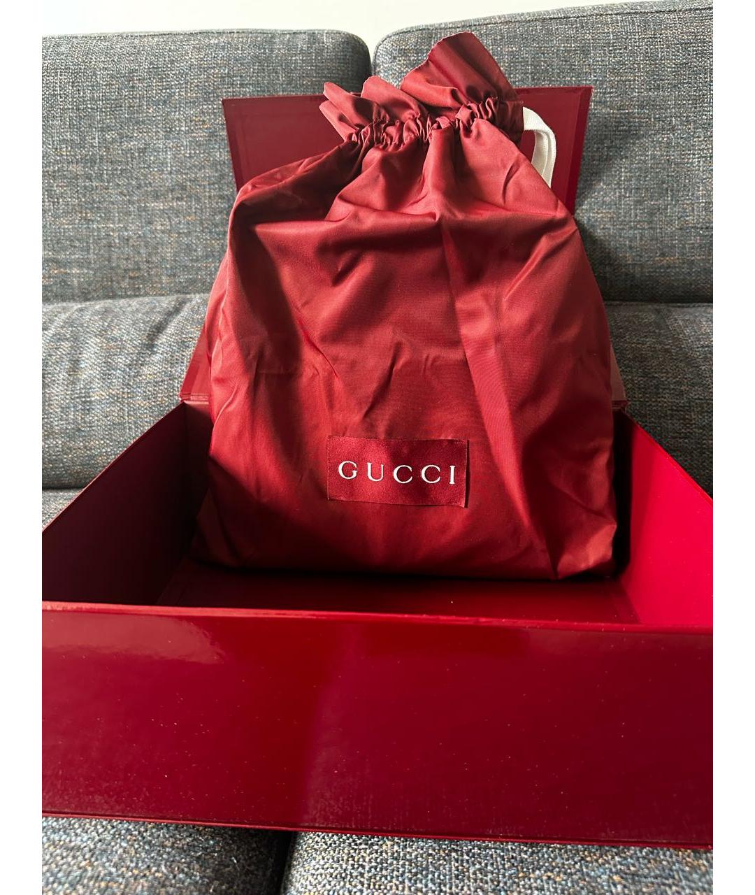 GUCCI Бордовая кожаная сумка с короткими ручками, фото 3
