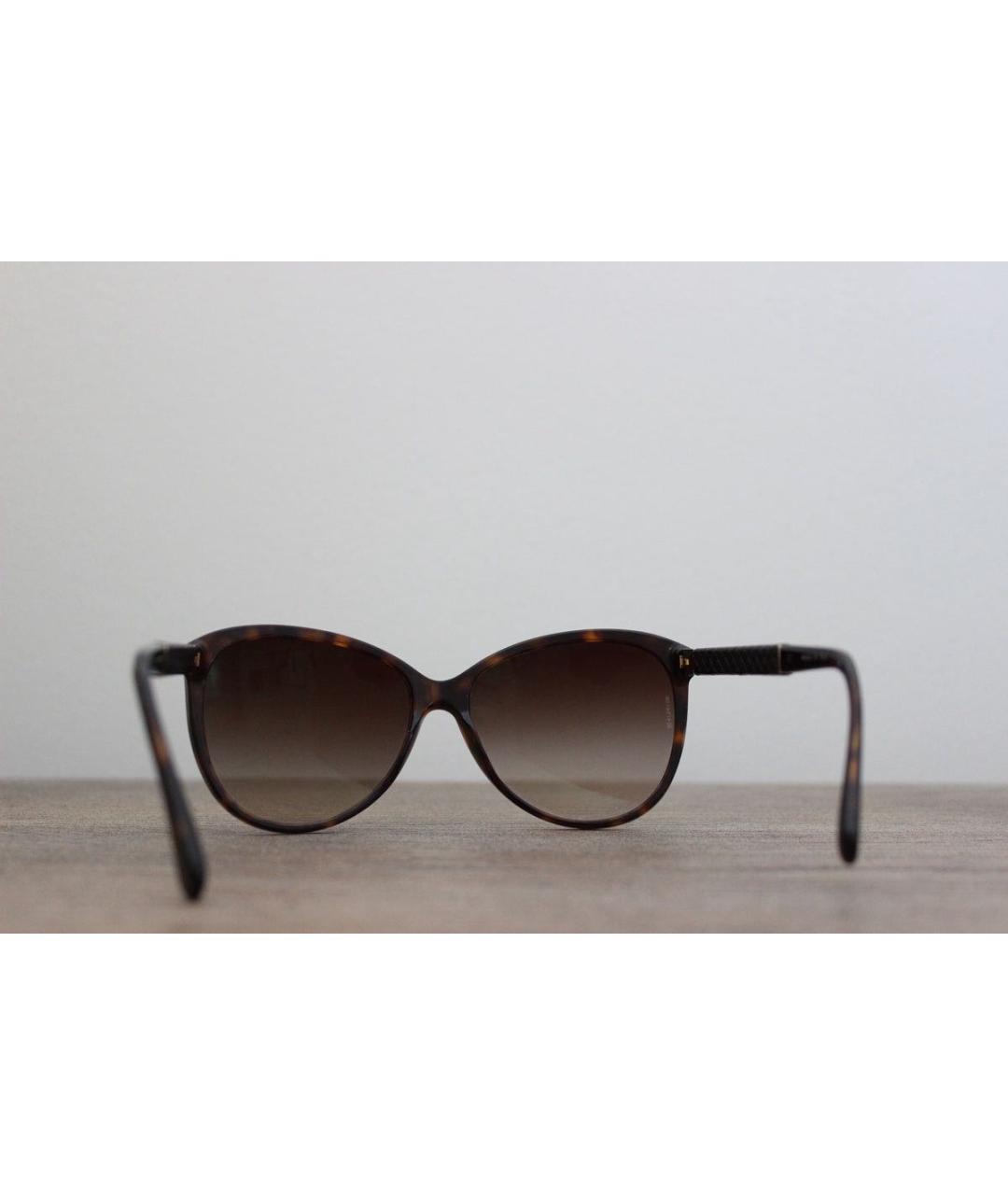 CHANEL PRE-OWNED Коричневые солнцезащитные очки, фото 3