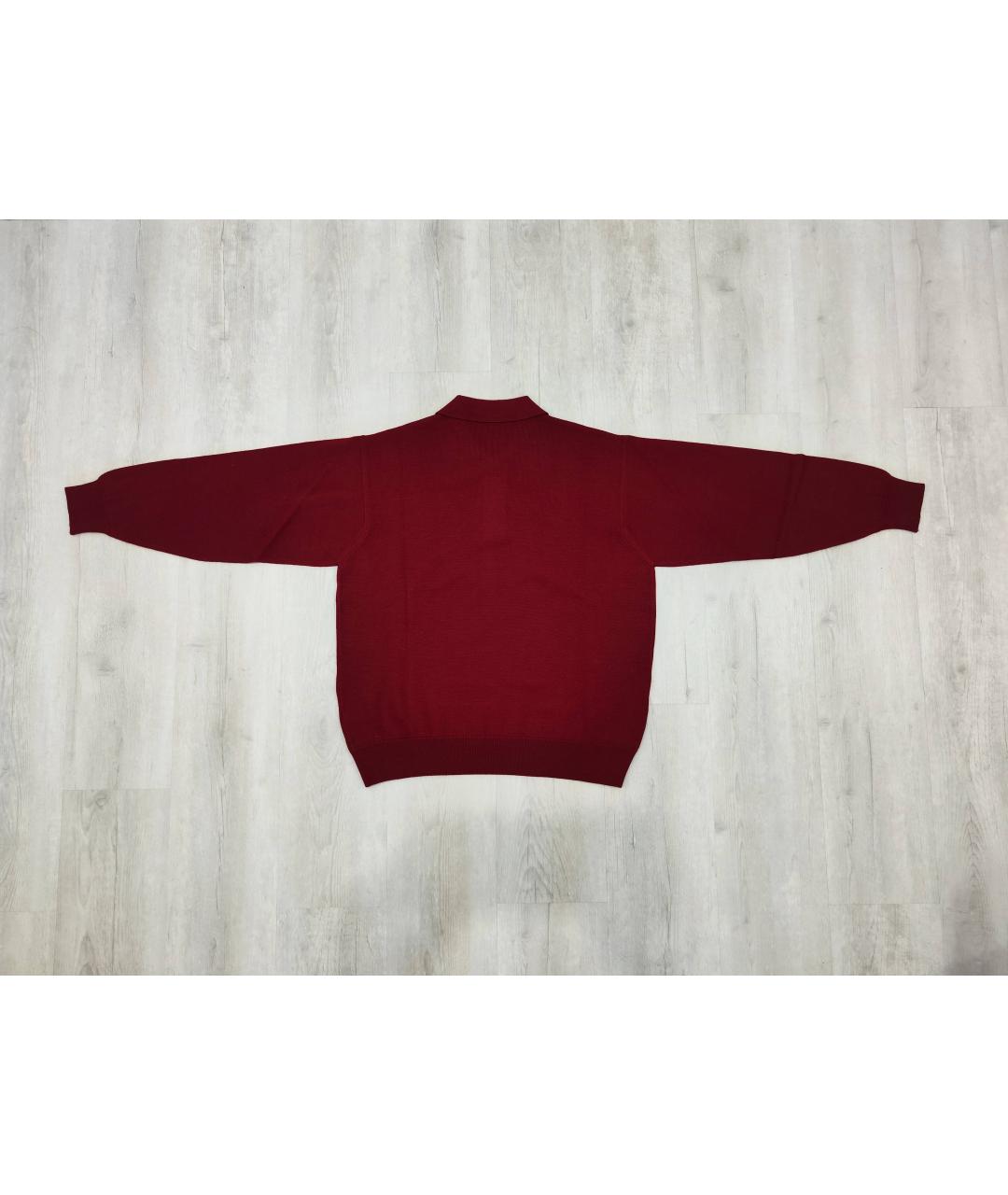 BURBERRY Бордовый шерстяной джемпер / свитер, фото 2