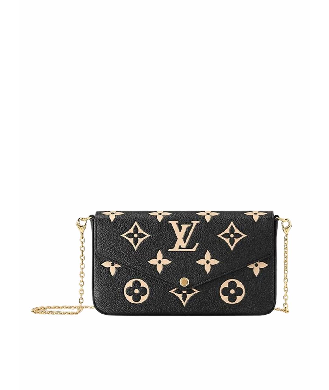 LOUIS VUITTON Золотая кожаная сумка через плечо, фото 1
