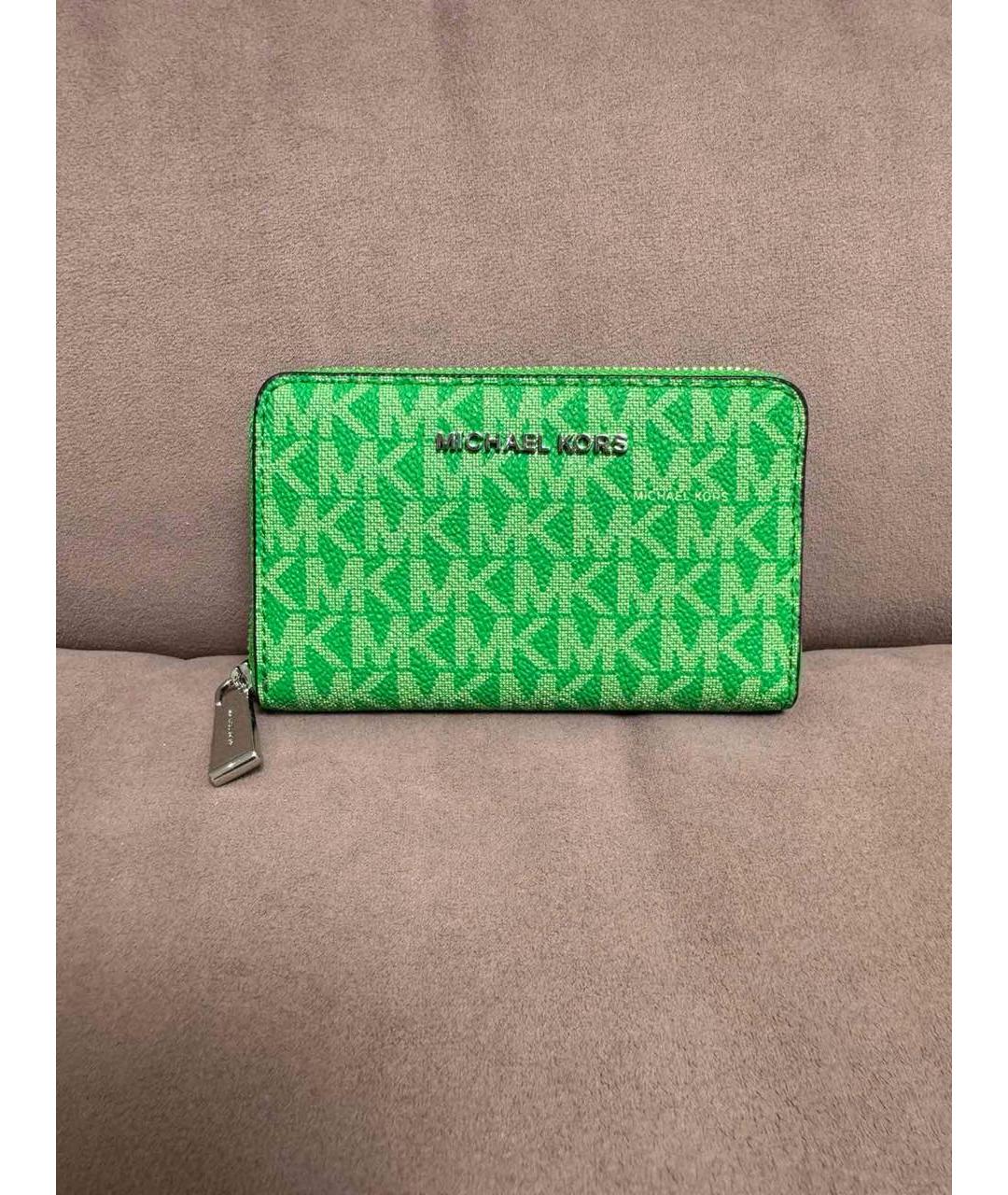 MICHAEL KORS Зеленый кошелек, фото 4