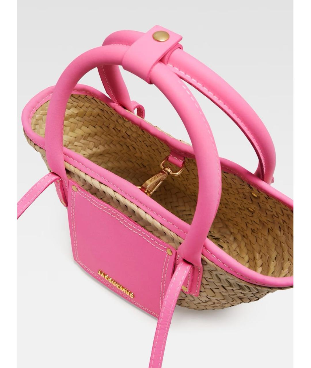 JACQUEMUS Розовая пляжная сумка, фото 3