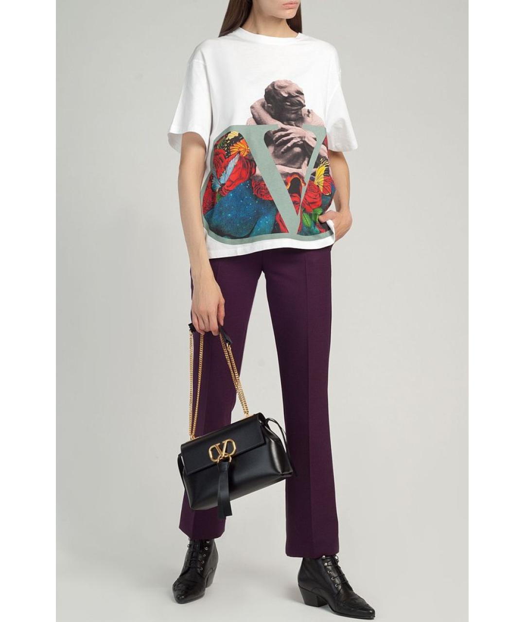 VALENTINO Фиолетовые прямые брюки, фото 3
