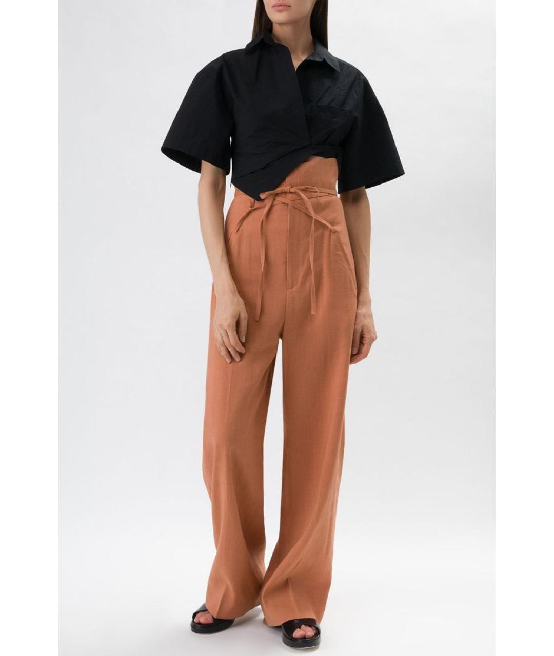 JACQUEMUS Коричневые прямые брюки, фото 3