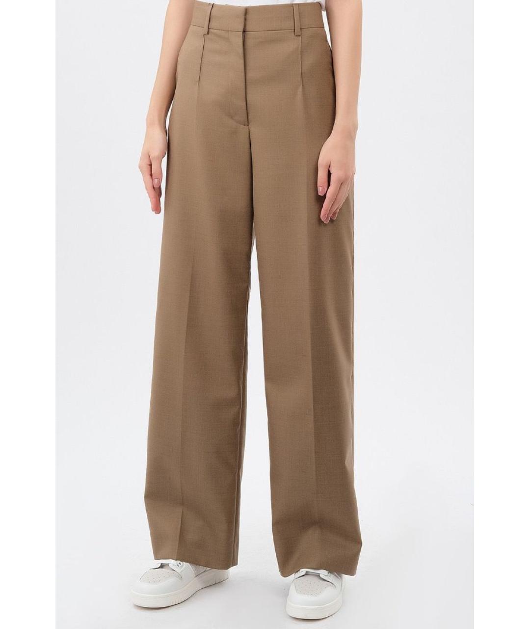 BURBERRY Бежевые прямые брюки, фото 3