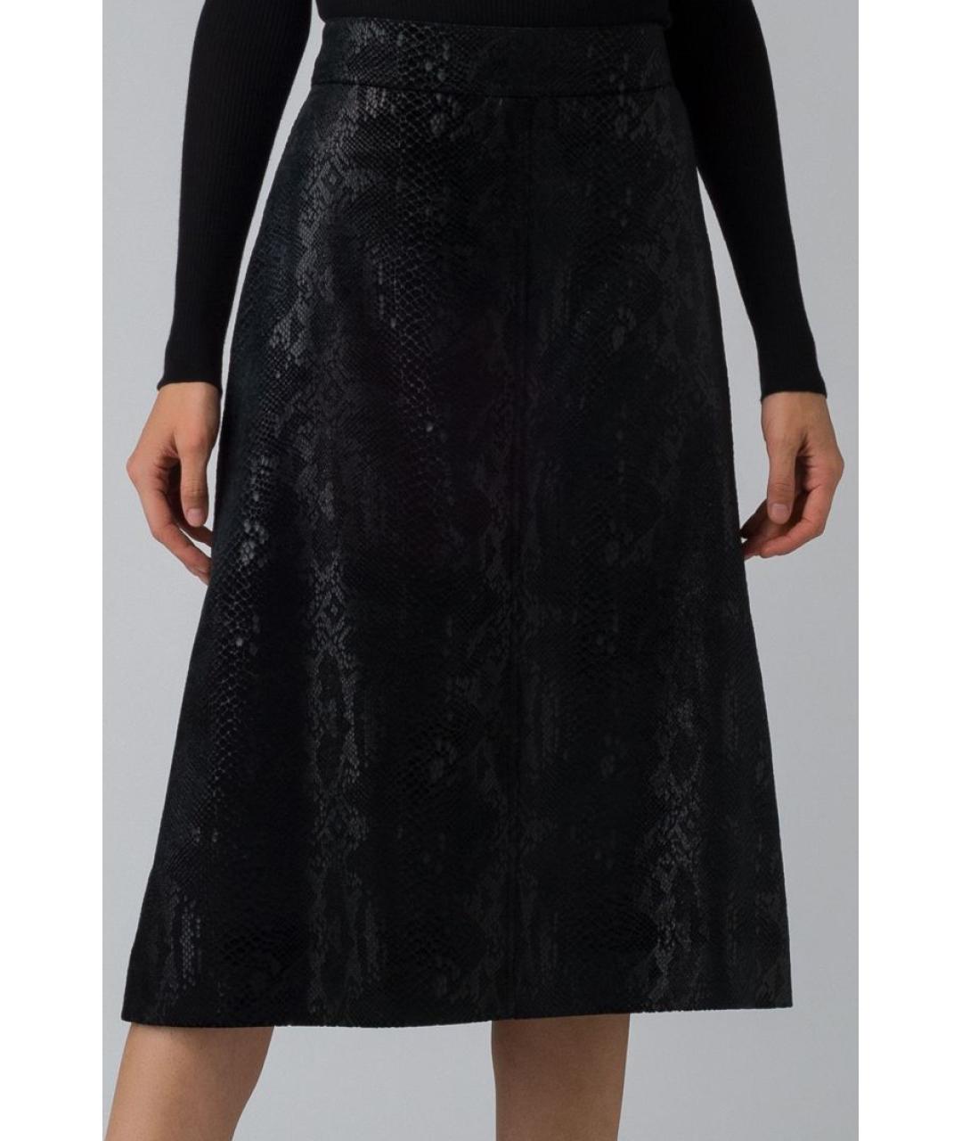 SAINT LAURENT Черная юбка миди, фото 2