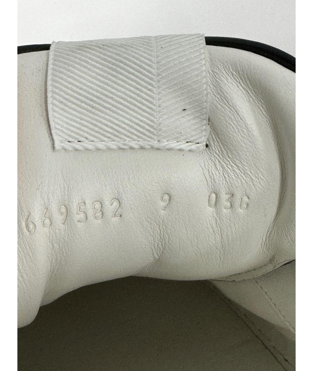 GUCCI Черные кожаные низкие кроссовки / кеды, фото 7