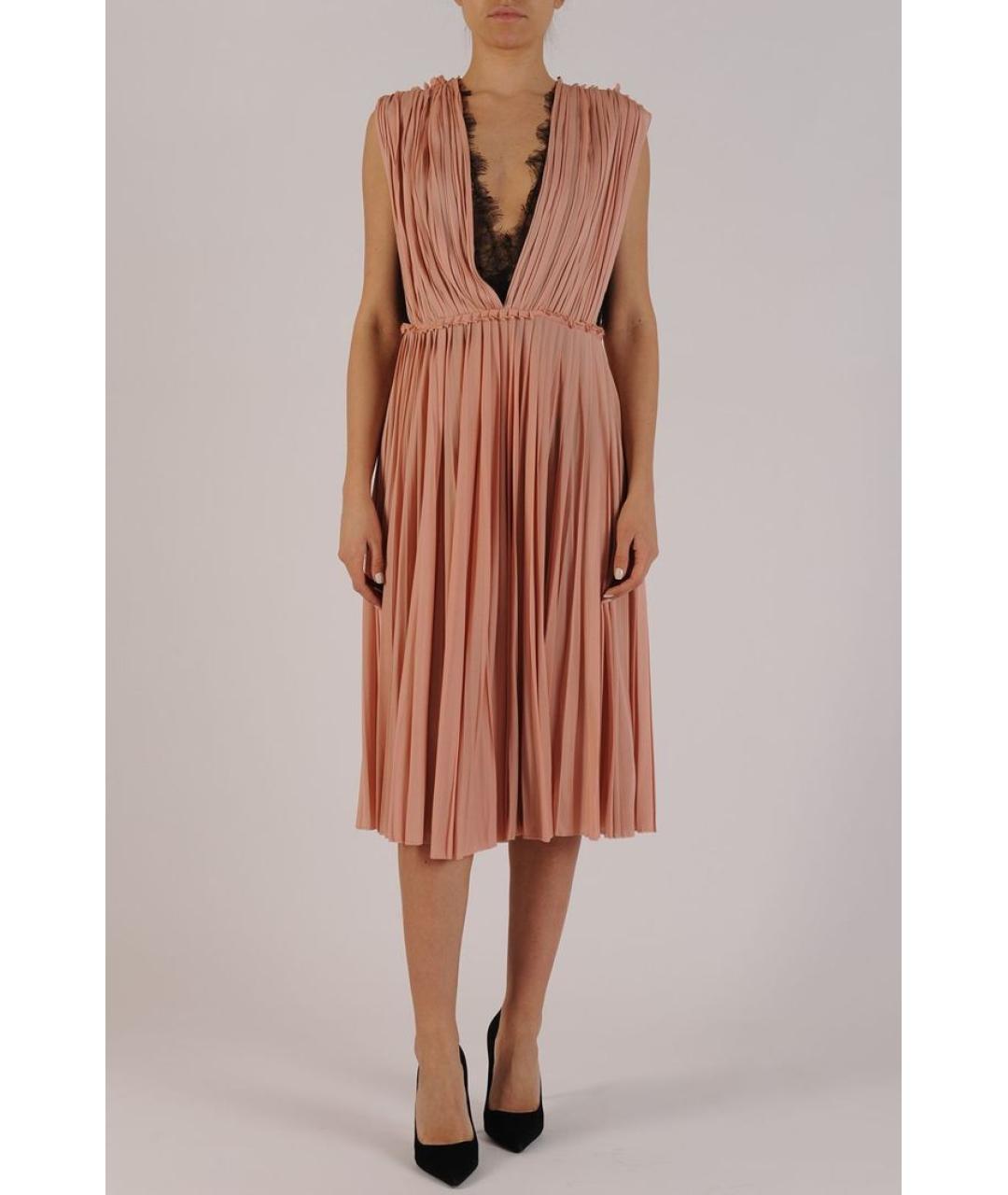 GUCCI Розовое вискозное платье, фото 2