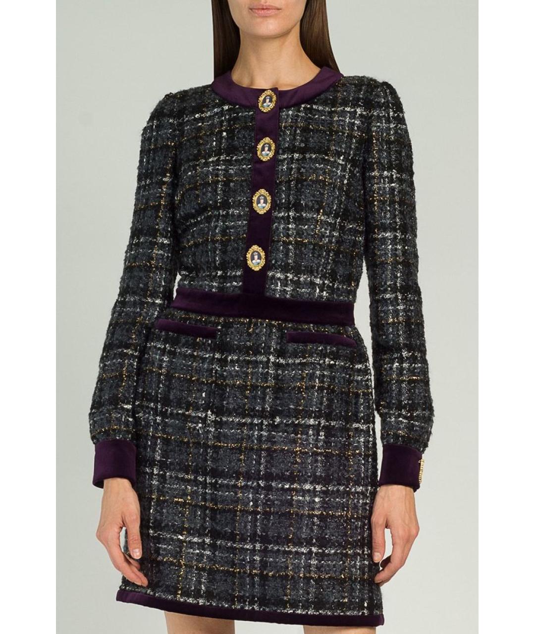 DOLCE&GABBANA Серое хлопковое повседневное платье, фото 4