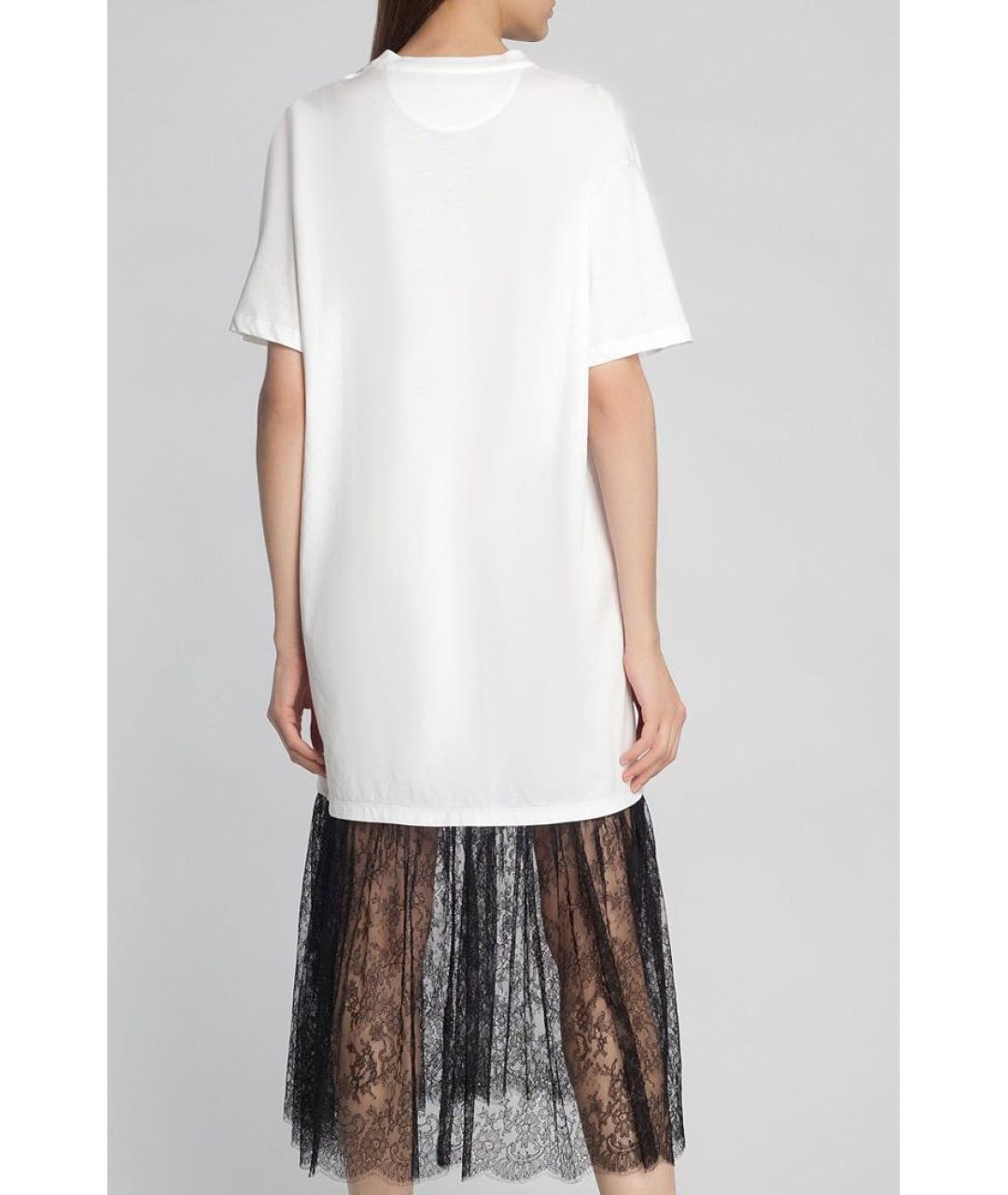 VALENTINO Белое хлопковое повседневное платье, фото 4