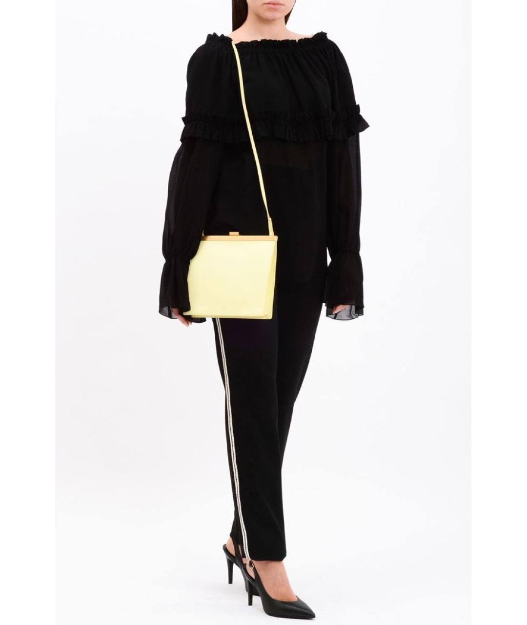 SAINT LAURENT Черная шелковая блузы, фото 2