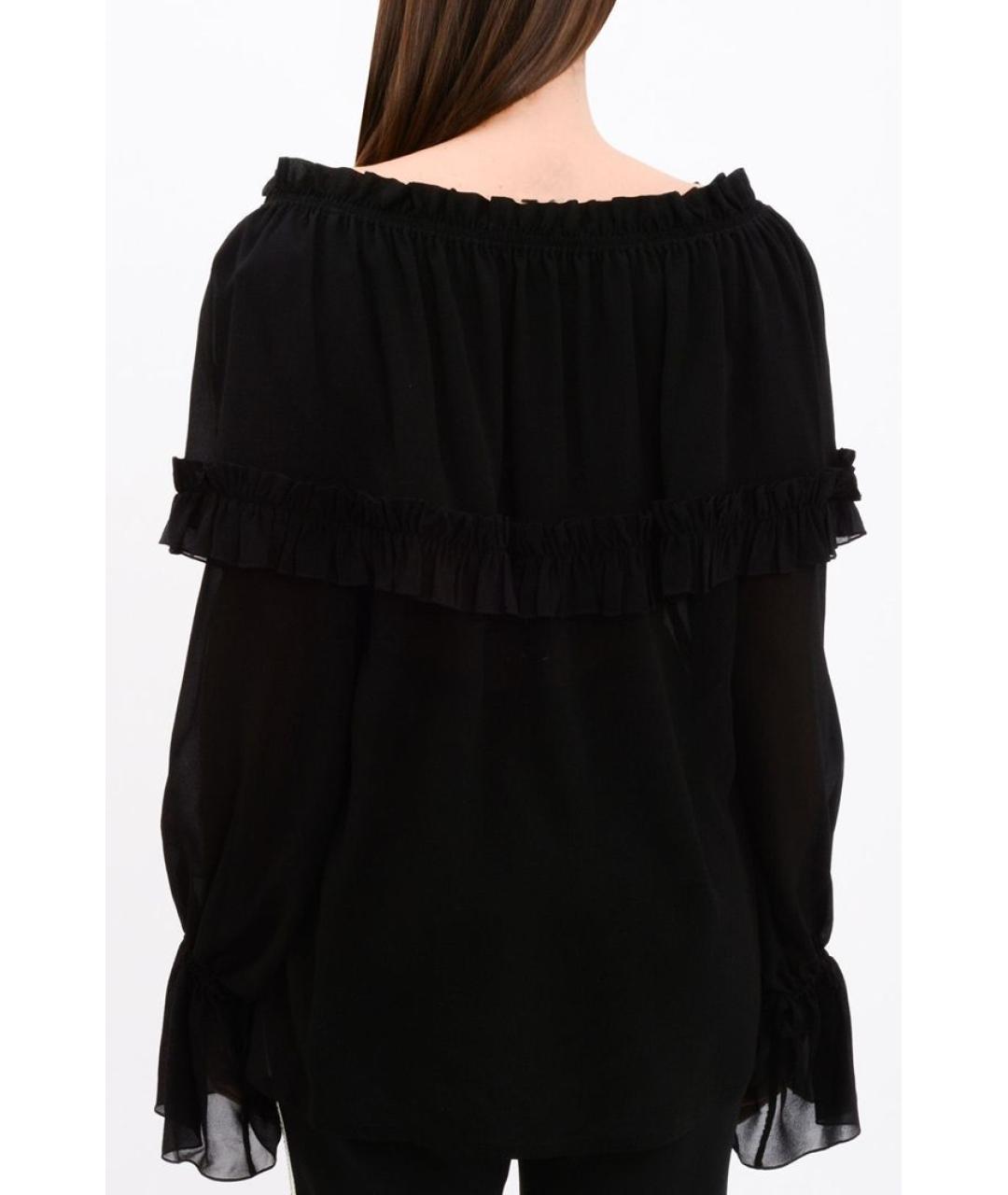 SAINT LAURENT Черная шелковая блузы, фото 4