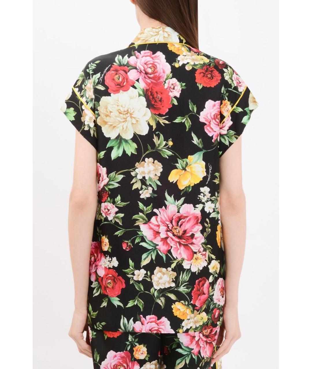 DOLCE&GABBANA Черная шелковая рубашка, фото 4