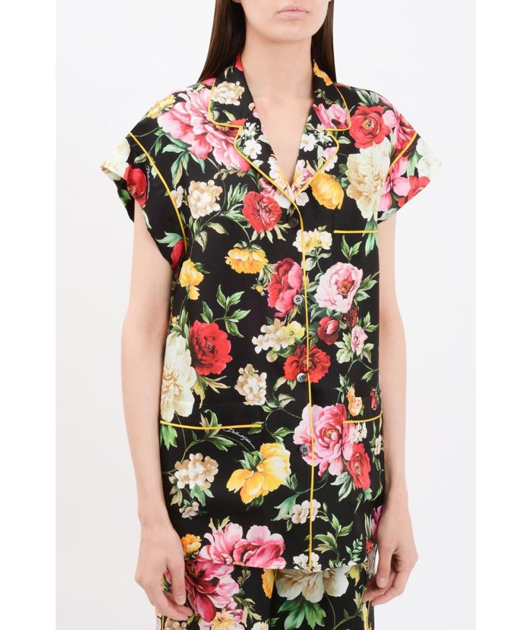 DOLCE&GABBANA Черная шелковая рубашка, фото 3