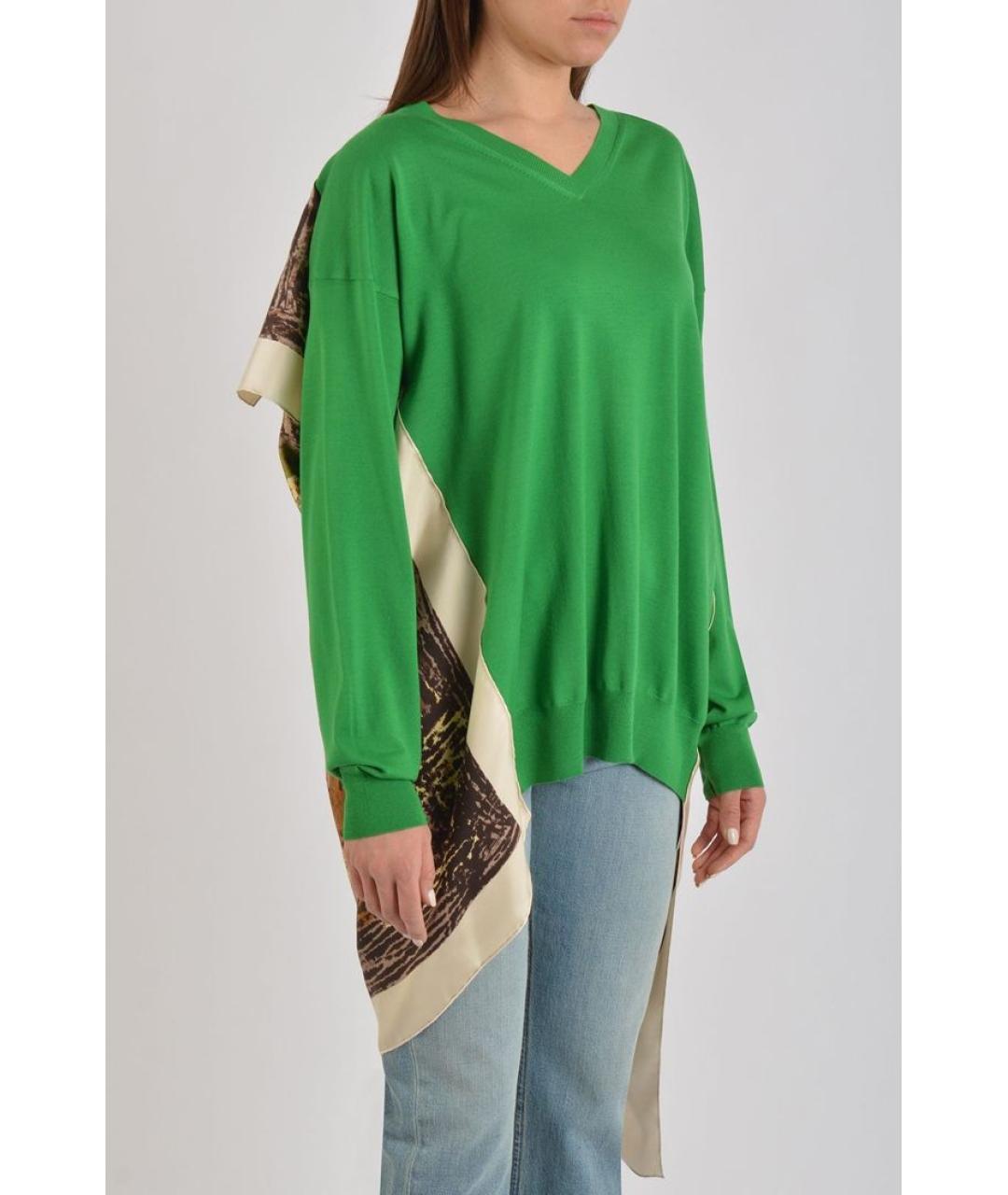 CELINE PRE-OWNED Зеленый шерстяной джемпер / свитер, фото 3