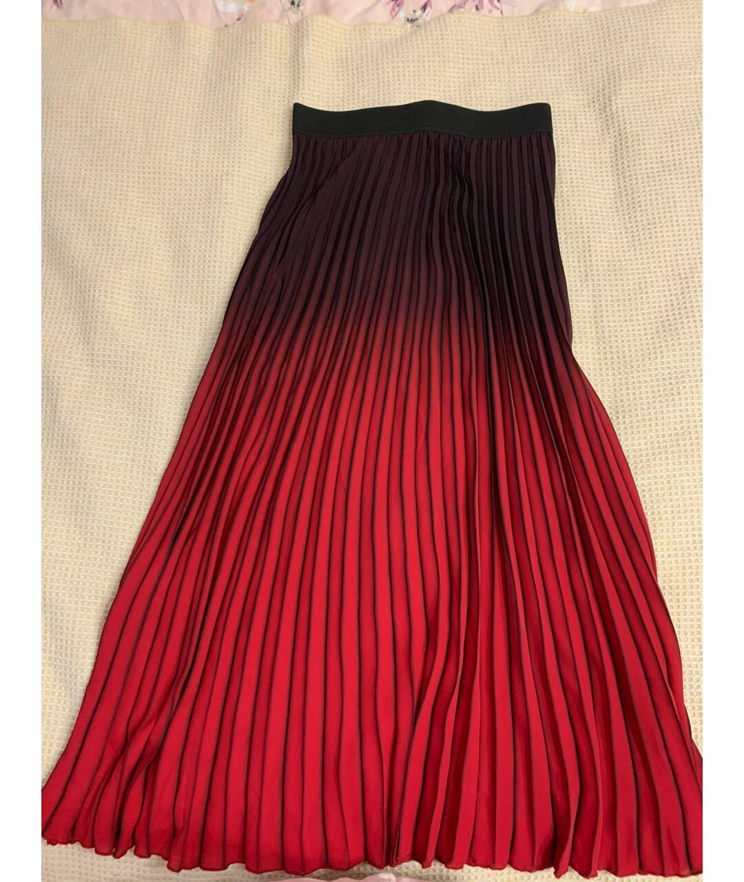 MAJE Красная полиэстеровая юбка миди, фото 6