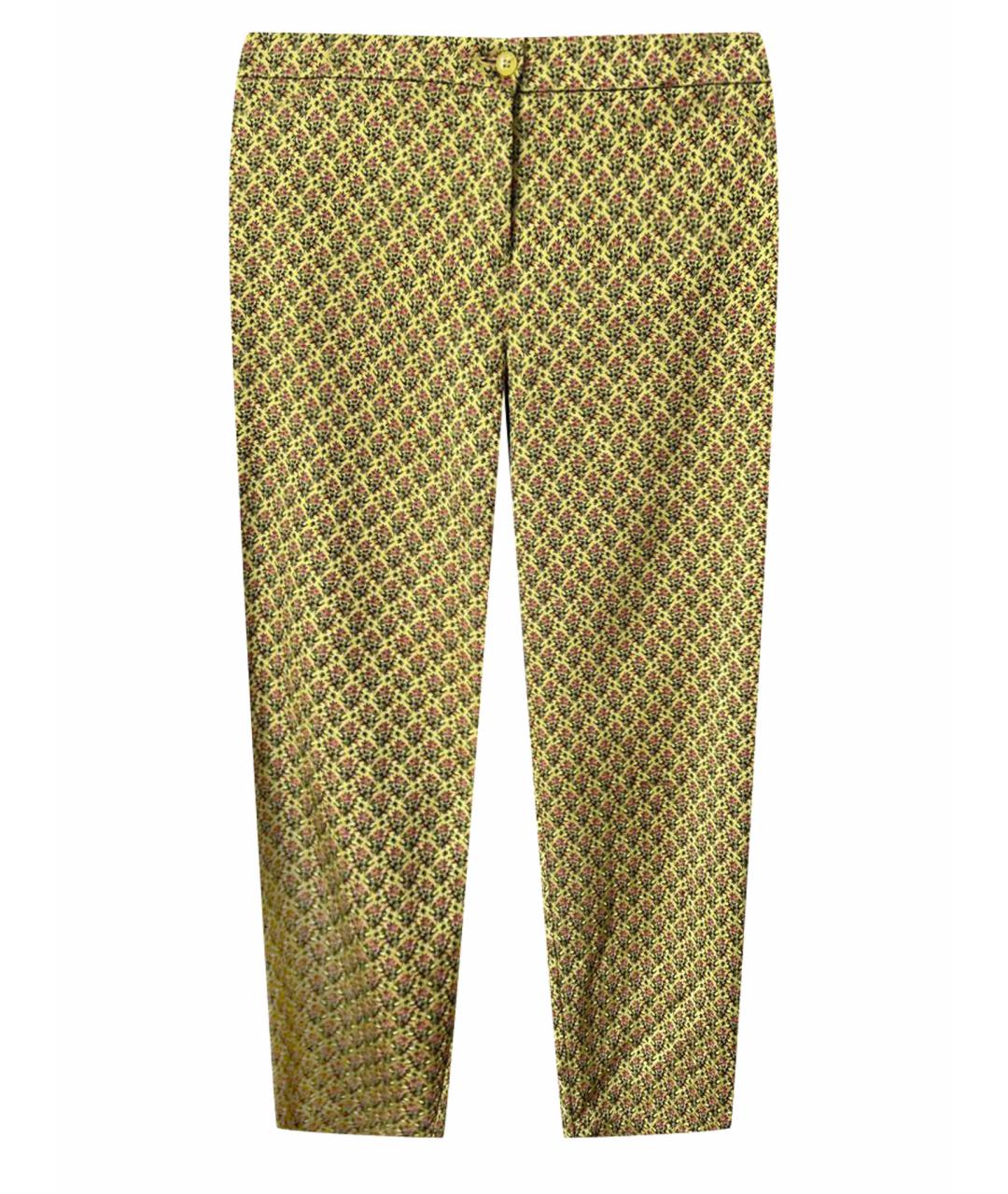 ETRO Желтые хлопковые брюки узкие, фото 1