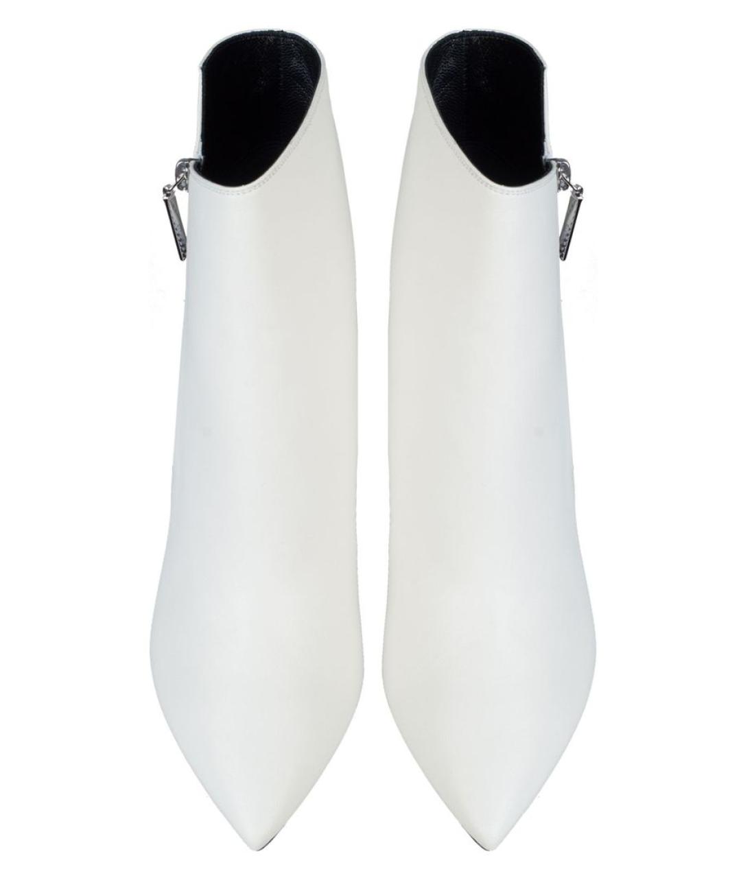 SAINT LAURENT Белые кожаные ботильоны, фото 3